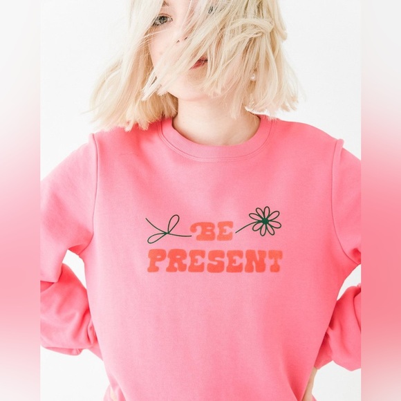 ban.do Be Present Balloon Sleeve Crop Length Pullover Sweater - Picture 3 of 7